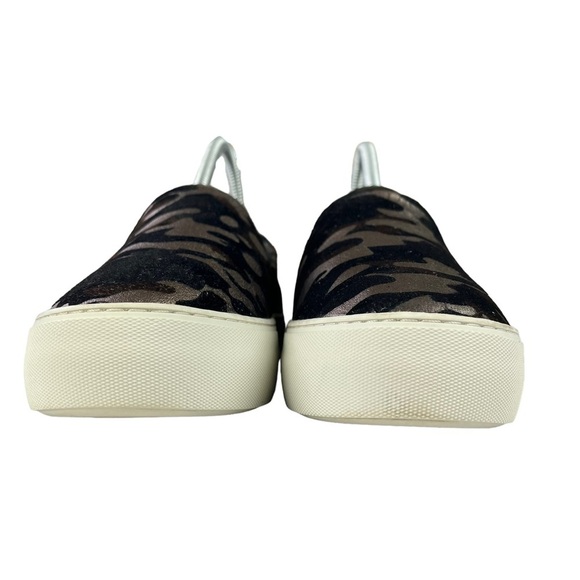 J/SLIDES NYC Ariana Camo Metallic Velvet Slip On Sneakers Size 6 - Picture 7 of 10